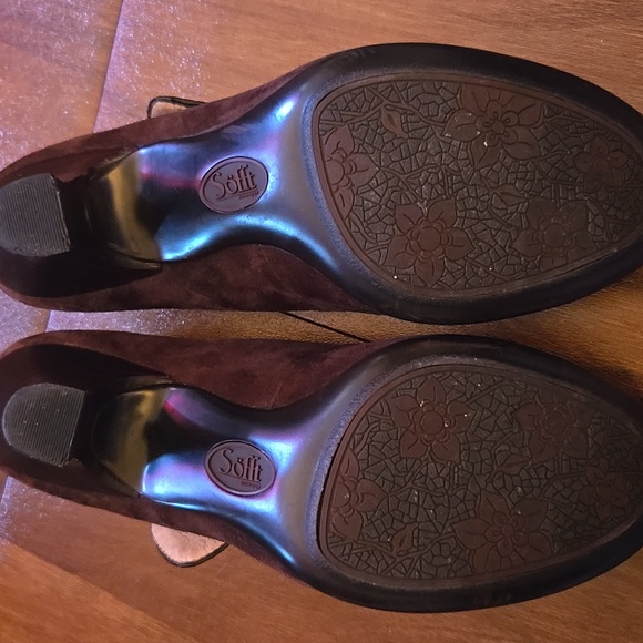 Söfft Brown Suede Leather Mary Janes Sz 8.5 - Picture 5 of 5